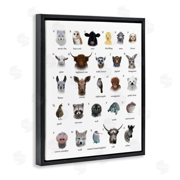 Stupell Industries Leah Straatsma | Alphabet Chart Of Wild Animals Over White