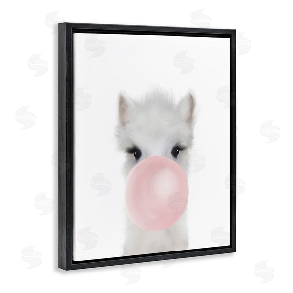 Stupell Industries Leah Straatsma | Baby Woodland Alpaca With Pink Bubble Gum