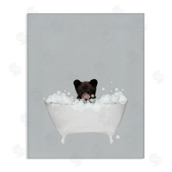 stupell industries Leah Straatsma | Bear Blue Bath Cute Wall Art