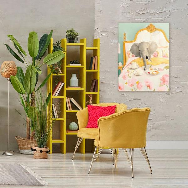 Stupell Industries Leah Straatsma | Breakfast In Bed Elephant Wall Art