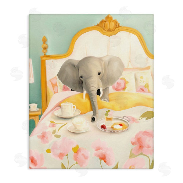 stupell industries Leah Straatsma | Breakfast in Bed Elephant Wall Art