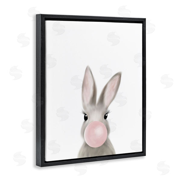 Stupell Industries Leah Straatsma | Bunny With Pink Bubble Gum Forest Animal