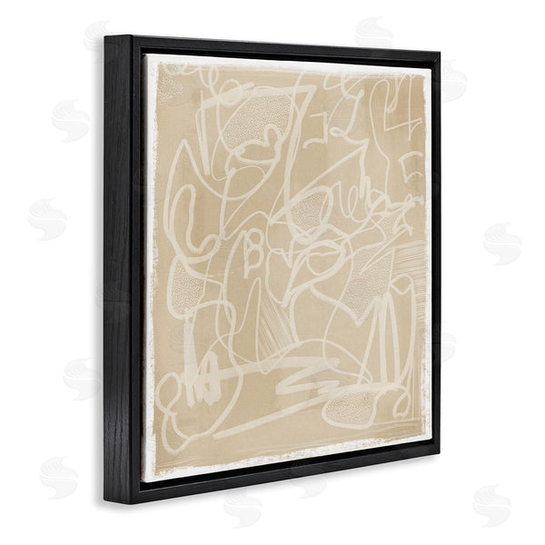 Stupell Industries Leah Straatsma | Contemporary Beige Scribbles Wall Art