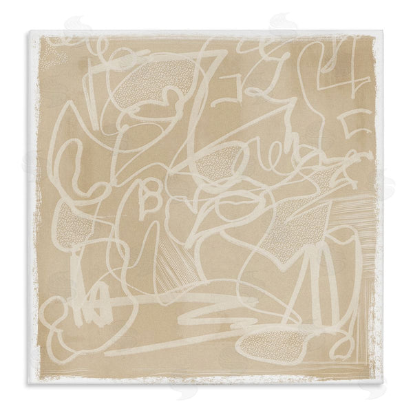 stupell industries Leah Straatsma | Contemporary Beige Scribbles Wall Art