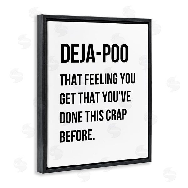 Stupell Industries Leah Straatsma | Deja Poo Funny Bathroom Wall Art