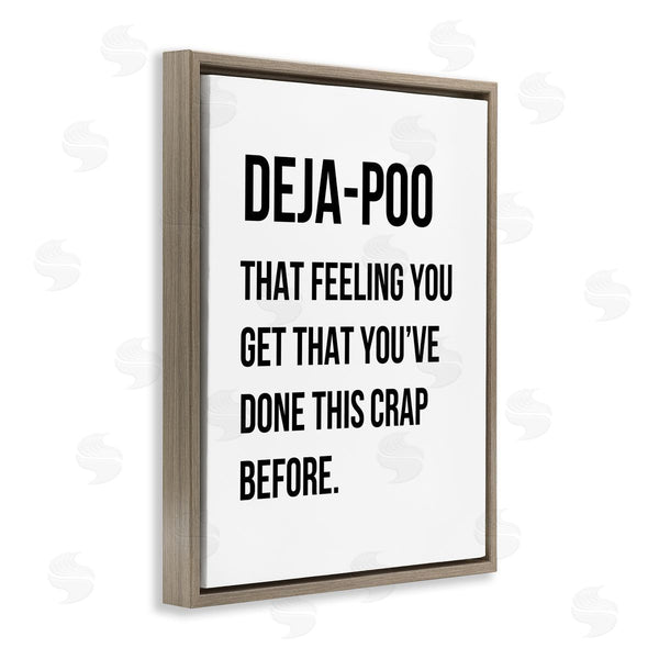 Stupell Industries Leah Straatsma | Deja Poo Funny Bathroom Wall Art