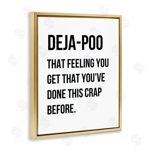 Stupell Industries Leah Straatsma | Deja Poo Funny Bathroom Wall Art