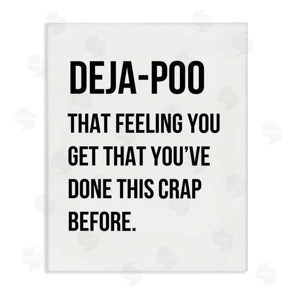 stupell industries Leah Straatsma | Deja Poo Funny Bathroom Wall Art