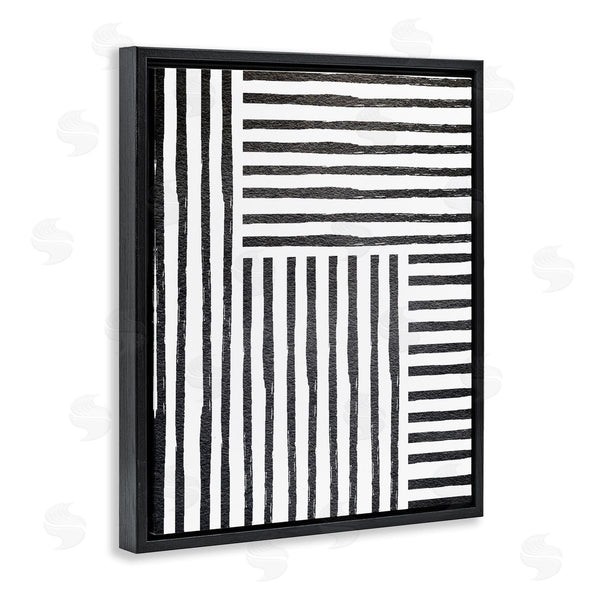 Stupell Industries Leah Straatsma | Dominant Patterned Perpendicular Lines Modern Minimal Abstraction Wall Art