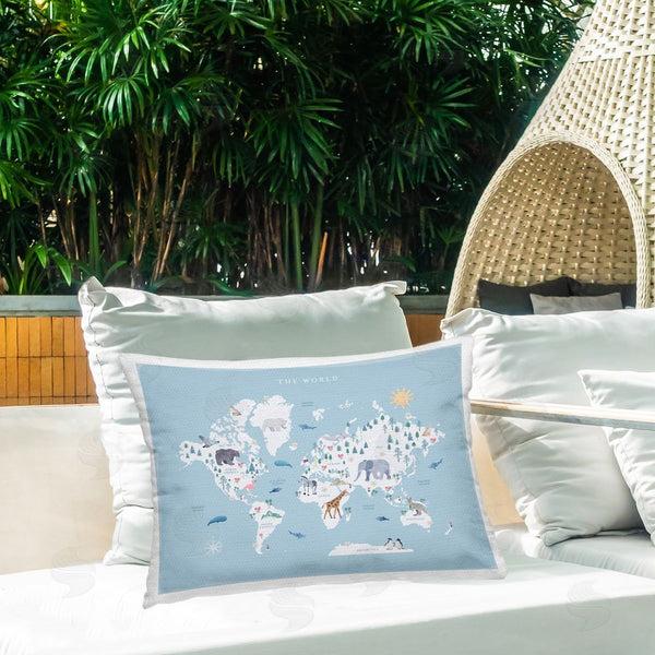 Stupell Industries Leah Straatsma | Educational Animal Map