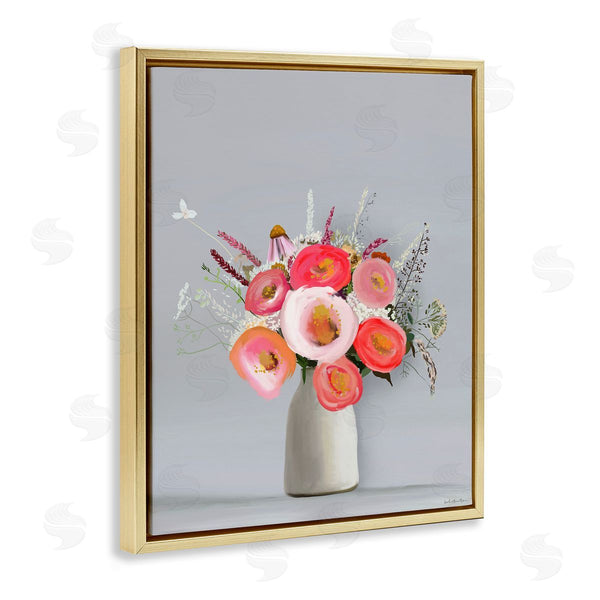 Stupell Industries Leah Straatsma | Flower Vase Pink Grey Painting