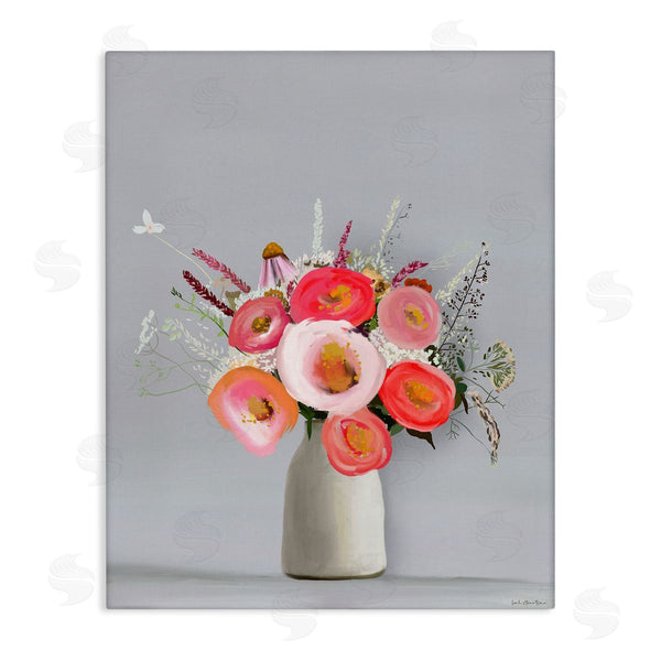 stupell industries Leah Straatsma | Flower Vase Pink Grey Painting