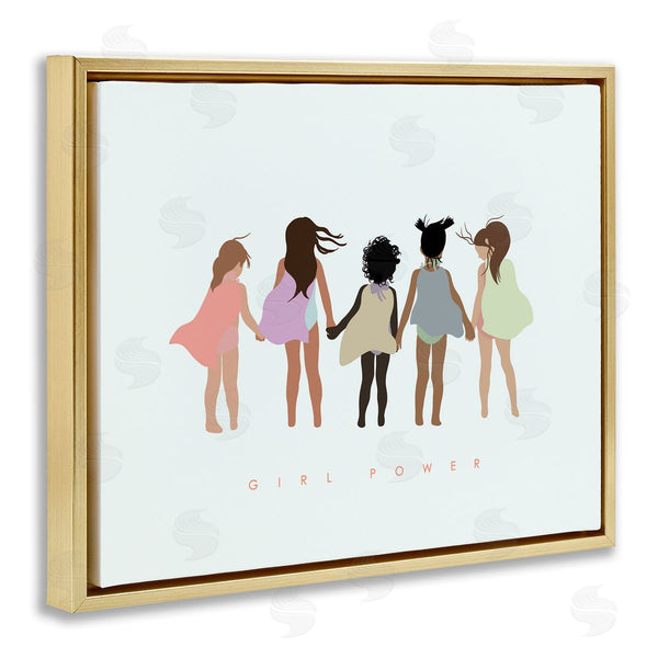 Stupell Industries Leah Straatsma | Girl Power Inclusive Caped Superheroes Wall Art