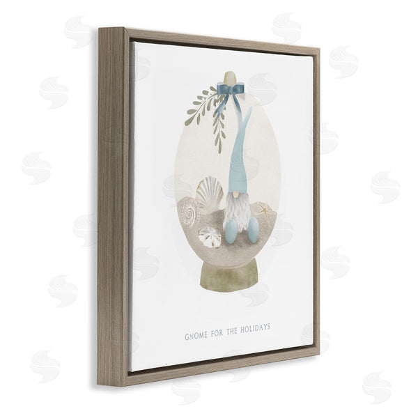 Stupell Industries Leah Straatsma | Gnome For The Holidays Seashells Wall Art