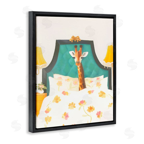 Stupell Industries Leah Straatsma | Good Morning Giraffe In Bed Wall Art