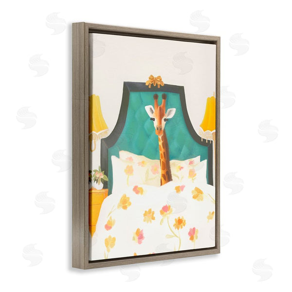 Stupell Industries Leah Straatsma | Good Morning Giraffe In Bed Wall Art