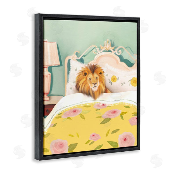 Stupell Industries Leah Straatsma | Good Morning Lion In Bed Wall Art