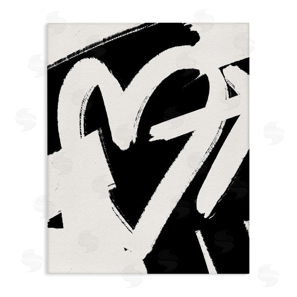 stupell industries Leah Straatsma - NOT LICENSED YET | Arrow Through Heart Black Contemporary Street Style Wall Art