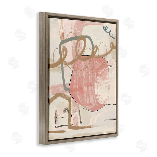 Stupell Industries Leah Straatsma | Pink Squiggle Abstraction
