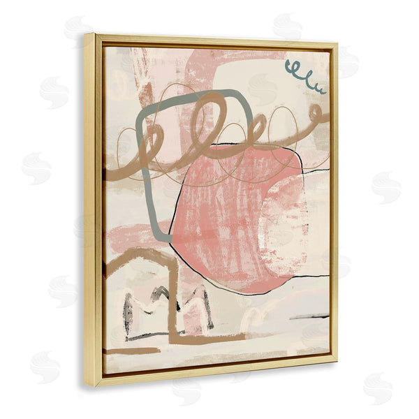 Stupell Industries Leah Straatsma | Pink Squiggle Abstraction