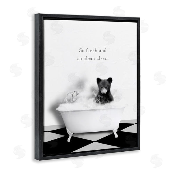 Stupell Industries Leah Straatsma | So Fresh & Clean Bear Wall Art