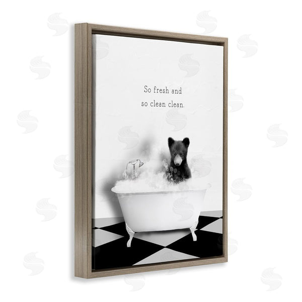 Stupell Industries Leah Straatsma | So Fresh & Clean Bear Wall Art