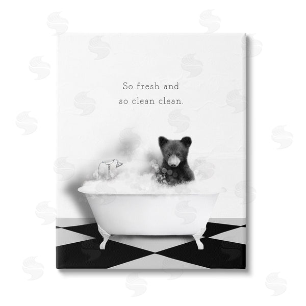 stupell industries Leah Straatsma | So Fresh & Clean Bear Wall Art