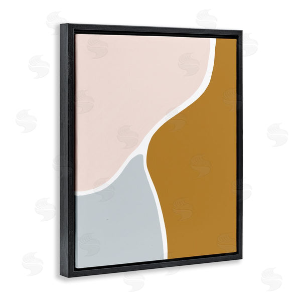 Stupell Industries Leah Straatsma | Split Path Abstraction Organic Curved Shapes Brown Grey Wall Art