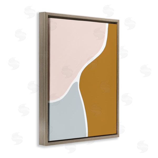 Stupell Industries Leah Straatsma | Split Path Abstraction Organic Curved Shapes Brown Grey Wall Art