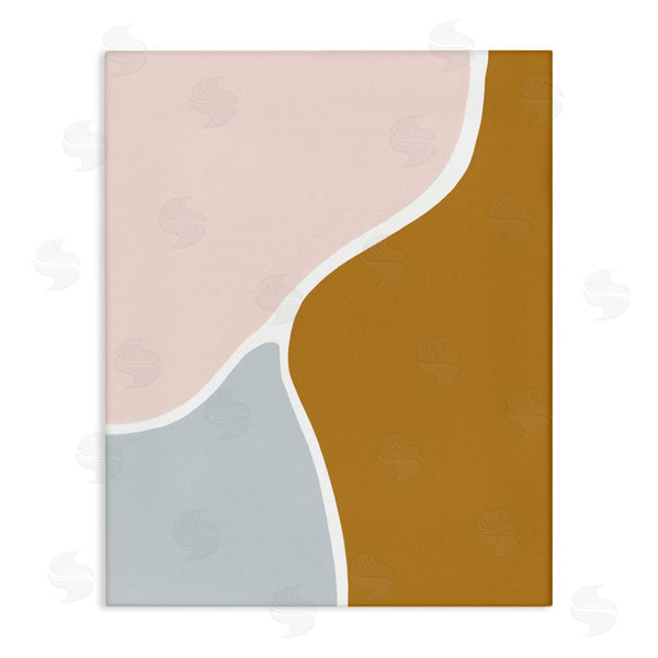 stupell industries Leah Straatsma | Split Path Abstraction Organic Curved Shapes Brown Grey Wall Art