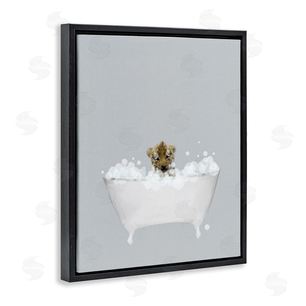 Stupell Industries Leah Straatsma | Tiger Blue Bath Cute Wall Art