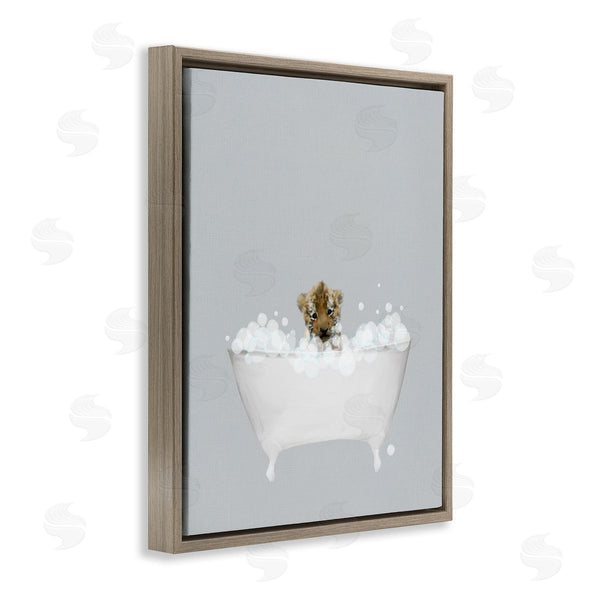 Stupell Industries Leah Straatsma | Tiger Blue Bath Cute Wall Art