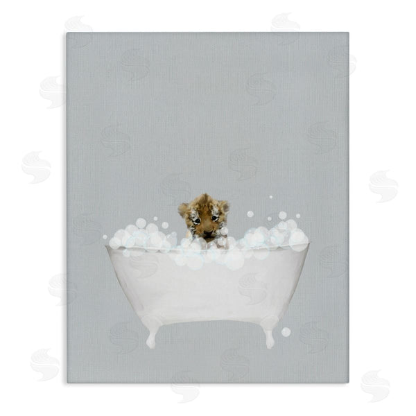 stupell industries Leah Straatsma | Tiger Blue Bath Cute Wall Art