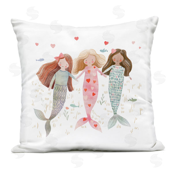 Stupell Industries Leah Straatsma | Trio Of Mermaids Friendship Printed Throw Pillow