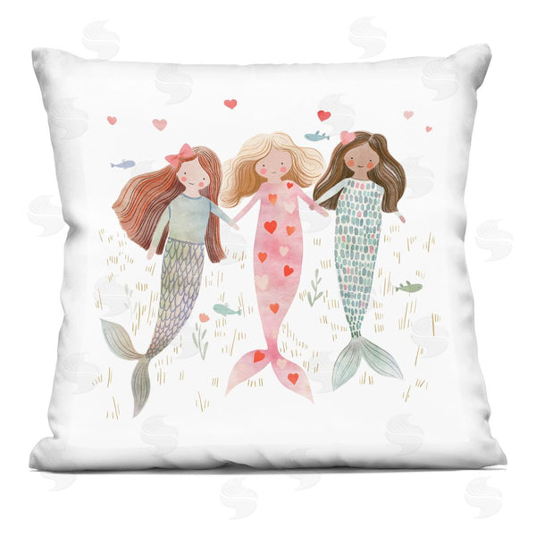 stupell industries Leah Straatsma | Trio of Mermaids Friendship Printed Throw Pillow