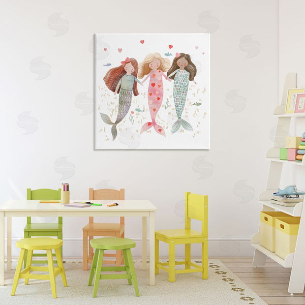 Stupell Industries Leah Straatsma | Trio Of Mermaids Friendship Wall Art