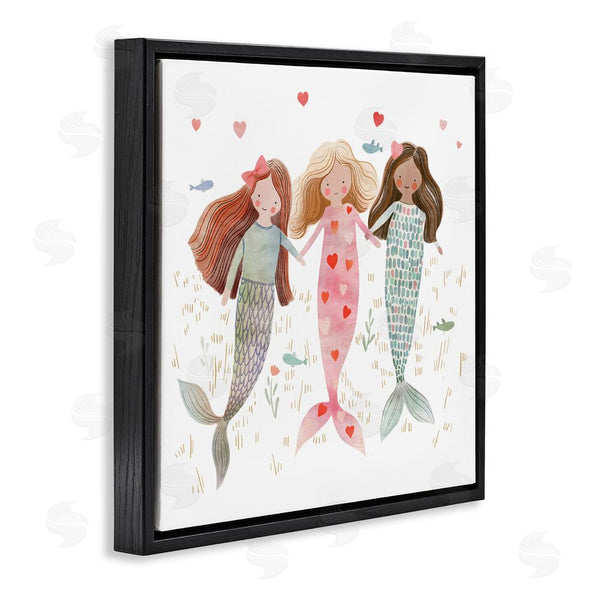 Stupell Industries Leah Straatsma | Trio Of Mermaids Friendship Wall Art