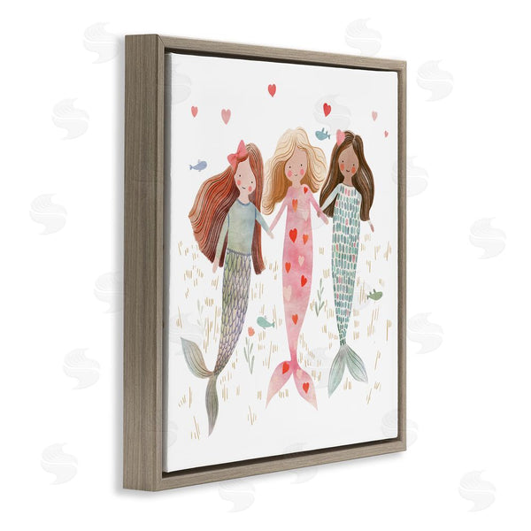 Stupell Industries Leah Straatsma | Trio Of Mermaids Friendship Wall Art