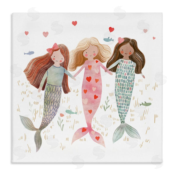 stupell industries Leah Straatsma | Trio of Mermaids Friendship Wall Art