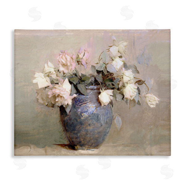 stupell industries Leah Straatsma | Vintage Roses In Blue Vase