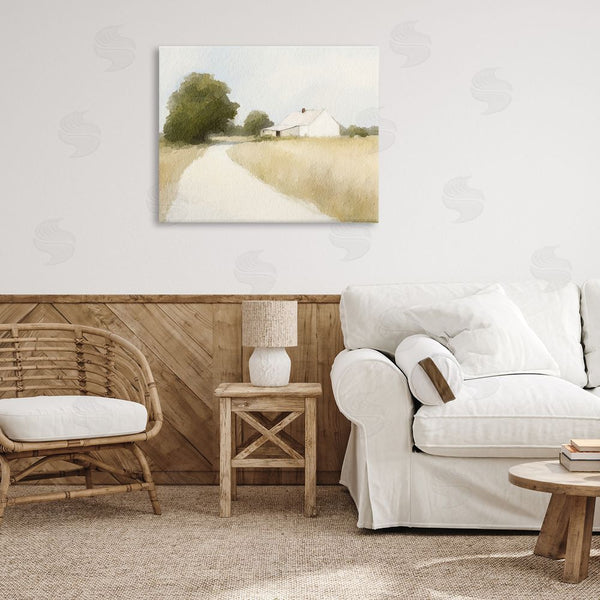 Stupell Industries Leah Straatsma | White Farmhouse Path Tranquility