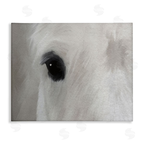 stupell industries Leah Straatsma | White Horse Bold Eye Wild Stallion Close Up Wall Art