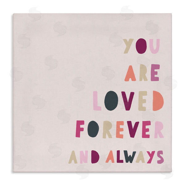 stupell industries Leah Straatsma | You are Loved Forever Phrase Playful Love Sentiment Wall Art