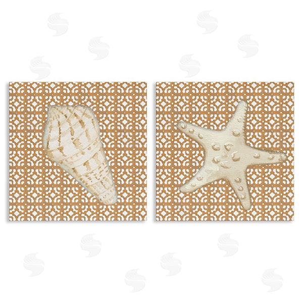 stupell industries Lee Ann Sanders | Coastal Tiles & Sea Life