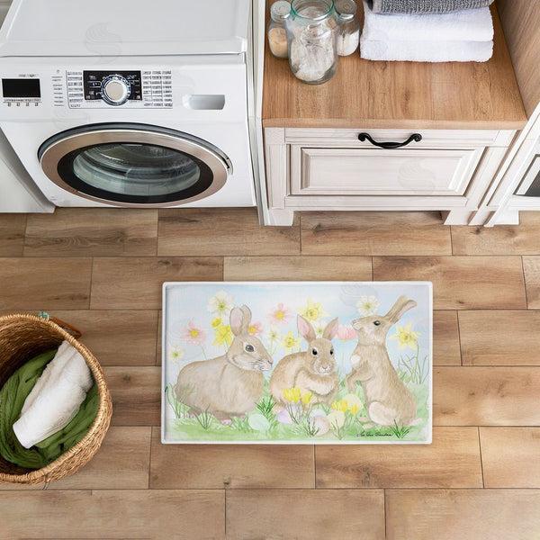 Stupell Industries Lee Ann Sanders | Easter Bunnies In Grass Plush Bath Mat