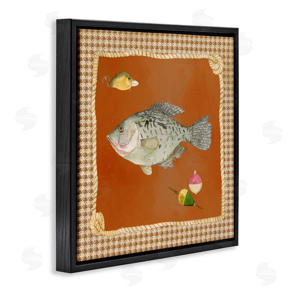 Stupell Industries Lee Ann Sanders | Fishing Life Over Houndstooth