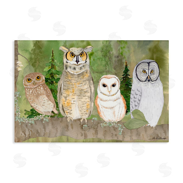 stupell industries Lee Ann Sanders | Forest Owls on Perch
