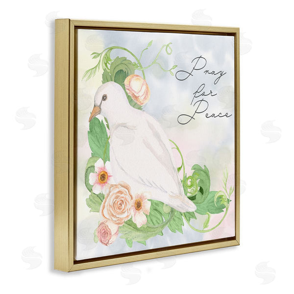 Stupell Industries Lee Ann Sanders | Pray For Peace Dove