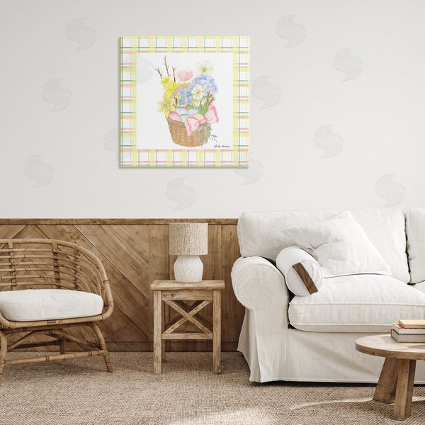 Stupell Industries Lee Ann Sanders | Spring Basket On Plaid Wall Art