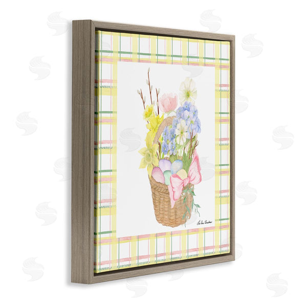 Stupell Industries Lee Ann Sanders | Spring Basket On Plaid Wall Art